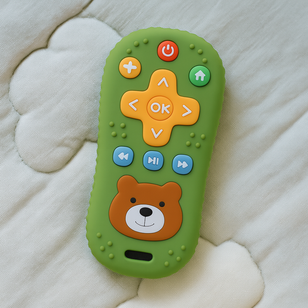 BABYLEOS Pack Ahorro 2 Mordedores Silicona Bebé – Mando a Distancia | Juguete Sensorial 3-12 Meses | Alivio Dentición, Baño y Autismo